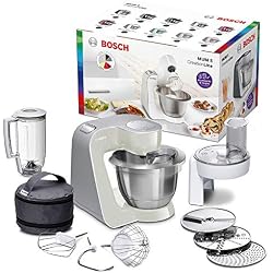 Bosch MUM58L20 Machine Compacte pour Cuisine 1000 W, 3,9 L, Gris Minéral/Argent