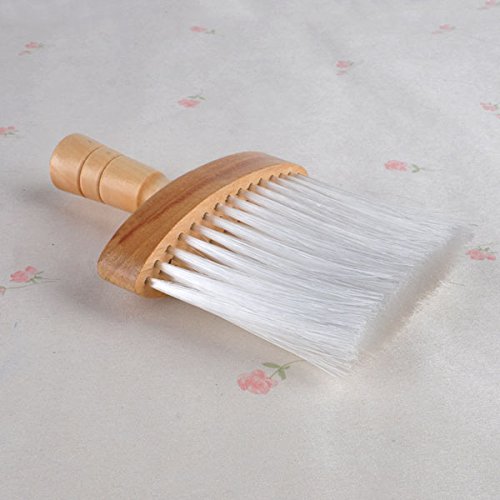Wooden Handle Barber Wide Neck Duster Brush Salon Hairdressing Hair Cutting Tool