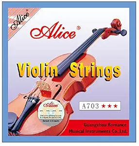 Alice Musical String A703 Violin Strings Steel Core Super Light Set for 1/2, 3/4, and 4/4 Size