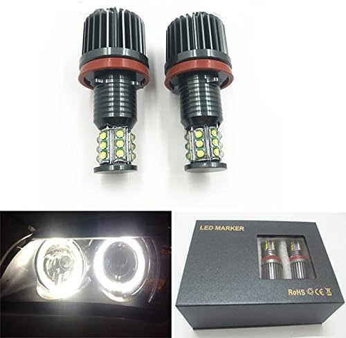 Global Fortune 63217760782 Cree LED Angel Eyes Halo Light Bulb H8 180W CREE LED Marker Halo Light