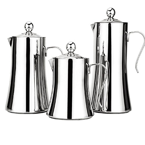 détail SQL 304 pot à café pot en acier inoxydable Chongcha théière méthode de presse française avec filtre . 1200ml