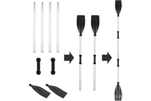 Beenle-Icey Pagaie Double Kayak,Pagaies Bateau Démontables, Pagaies de Kayak,Pagaies en Aluminium 128-230cm pour Canoë Kayak Bateau Gonflable