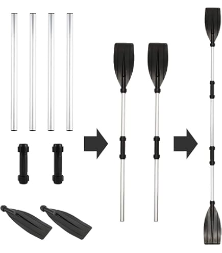 Pagaies De Kayak Double En Aluminium Détachables – Légères Et Flottantes Pour Canoë, SUP, Bateau Gonflable