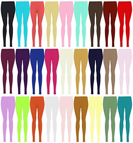 LessThanTenQuid Missloved ™ Plus Size Plain Stretchy Viscose Lycra Leggings UK Sizes 12-26 * 25+ Colours *