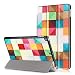 Produktbild Neue iPad 9.7" 2017 Model Tasche, Ultra Dünn Synthetik-Leder Flip Cover Smart Case Stand Hülle für Apple Neu iPad 9.7 Zoll 2017 Schutz (Bunte Würfel)