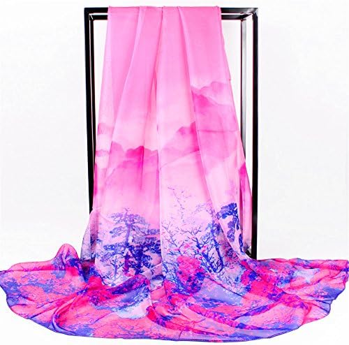 Ding Decoration Chiffon Scarves Women Wild Shawl (140*200Cm), Feng Lin Yuan Shan