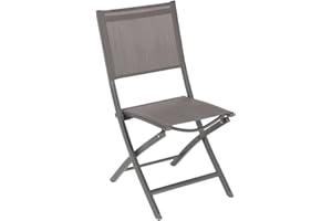 Hespéride - Juego de 4 sillas de jardín Plegables Essentia Marrón