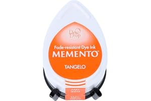 Tsukineko Tinta Memento Color tangerina translúcida 32x50mm. Almohadilla Gota