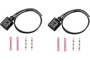 GEARMONSTER Lot de 2 pièces de réparation pour faisceau de câbles à 2 broches 1J0973702 ABS ESP Capteur de température Pièces de rechange compatibles avec VW Tiguan Golf T4 T5 T6, Audi A3 A4 A6 Q5 Q7