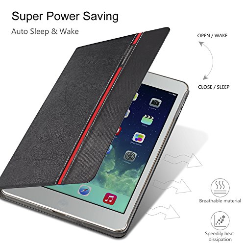 AUAUA iPad Mini 4 Hülle, iPad Mini 4 Hülle Leder Tasche Schutzhülle mit Auto aufwachen / Schlaf Funktion + Clear Schutzfolie (Gift) für Apple iPad Mini 4 Hülle Zoll Apple Tablet - 5