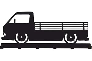 Bentatec Schlüsselbrett T3 Pritsche Optik Transporter Bus schwarz Garderobe Schlüsselleiste Hakenleiste