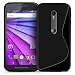 Produktbild Motorola Moto X Play Silikon Hülle Case in Schwarz Cover Moto X Play Schutzhülle Handyhülle Cover Silikonhülle Rückschale