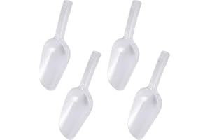 JATIPY 4 Pcs Ice Scoop Set – Multi-Purpose Candy, Food, and Ice Scoops, Durable Plastic Scoops for Sweets, Beverages, and More, Ideal for Kitchen, Party, and Restaurant Use