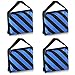 Price comparison product image Neewer Set of Four Black/Blue Heavy Duty Sand Bag Photography Studio Video Stage Film Sandbag Saddlebag for Light Stands Boom Arms Tripods
