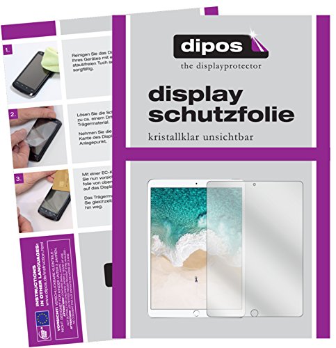 Apple iPad Pro 10,5 Zoll Schutzfolie - 2x dipos Displayschutzfolie Folie klar