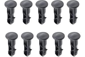 DXiongW 60 x 18 mm Set di 10 Tappi per Cerniera in Plastica Nera per Coperchio Della Pattumiera con Ruote Pattumiere con 240 L Ruote Domestiche e Commerciali