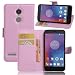 Produktbild Tasche für Lenovo Vibe K6 Hülle, Ycloud PU Ledertasche Flip Cover Wallet Case Handyhülle mit Stand Function Credit Card Slots Bookstyle Purse Design rosa