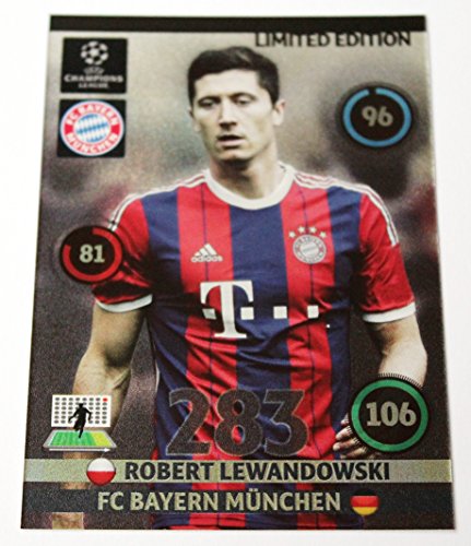 Preisvergleich Produktbild Panini Adrenalyn Champions League 2014 2015 Lewandowski Bayern München limited Edition Karte