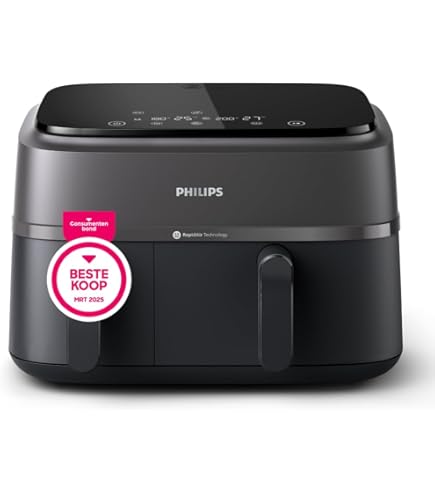 YADOBIG Airfryer Zubehör für Philips Airfryer Dual Basket 3000 Series 6L/3L NA350 Heißluftfritteuse Zubehör Einschließlich Grillrost, Silikonform, Küchenzange, Muffinform Silikon usw