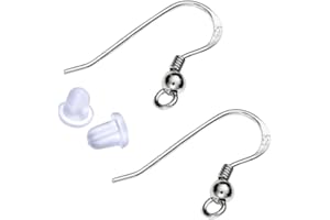 My-Bead 1 paio ganci per orecchini filo francese 18mm Argento 925 senza nichel ipoallergenici alta qualità da gioielliere DIY