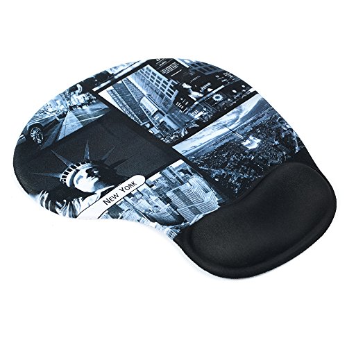 BADALink Gel Retro-Motiv Mousepad Handgelenkschutz Schöne Persönlichkeit Farbe Silikon-Pads Mousepads Gaming Mauspad or Fast and Accurate Control mit Welcome To New York Design - 2