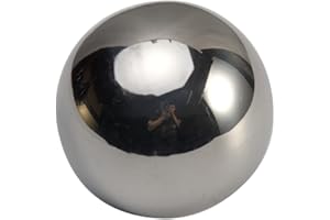 YIWOYI Stainless Steel Hollow Ball,Mirror Sphere Hollow Ball Home Garden Ornament Decoration, Gazing Balls Globes Floating Pond Balls (Silver,80mm)
