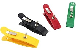 SINO-K Universal EKG/EKG Elektroden Multi Color Limb Clamp Nickel Sowohl 4,0 und 3,0 mm Erwachsenengröße Set von 4 Stück