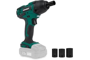VONROC Llave de impacto sin cable 20V - 150Nm - Incl. 4 llaves de vaso | Excl. batería y cargador