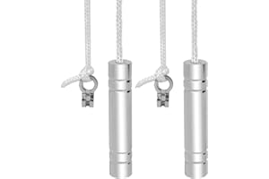 WRTEEASE Pull Cord Weight Handle,2PCS Bathroom Light Pull Cord with 150cm Adjustable White Nylon Cord,Connectors Chrome Heavy Blind Pull Handle for Ceiling Fan,Light Switch,Blinds,Curtains,Toilet