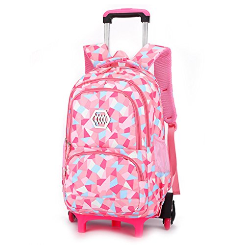 Garçon Fille Trolley Bag Cadeaux Rentrée Scolaire Sac à Dos avec roulettes Cartable Roulette Bagages Voyage 6 Roues Primaire Sac a Dos Enfant