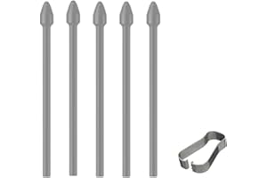 SESOCSEO 5 szt. oryginalnych końcówek zamiennych do Samsung Galaxy S24 Ultra S Pen, wymienne miękkie końcówki do Samsung S Pen, Galaxy S24 Ultra, z narzędziem do montażu/demontażu (5 szt., szare)