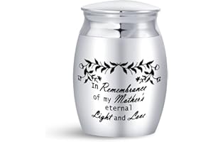 FGT Small Mini Urn for Ashes Mum Women Grandma Family Female Cremation Memorial Keepsake In Remembrance of My Mothers Eternal Light and Love