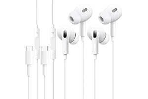 KUPRO 2 Pack USB Type C Earphones for iPhone 15 Pro Max 15 Plus, Wired In-Ear Headphones Noise Isolating Earbuds With Microphone and Volume Control for Samsung Galaxy S23 Ultra S22 S21 FES20,iPad Pro,Huawei