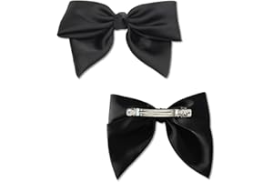 XPEX Spinki do włosów, 2 sztuki, duże kokardki, spinki do włosów, dla kobiet, francuskie spinki do włosów, z materiału, kokardką, eleganckie ozdoby do włosów dla dziewcząt