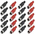 RUNCCI-YUN 30PCS Solder RCA Plug Male Audio Video Adapter Connector Professional