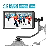 Neewer Ecran Moniteur FW568 sur Caméra Appareil Photo - Moniteur 5,5' avec 4K HDMI 8.4V CC Entrée Sortie et Bras Pivotant pour Sony Nikon Canon et Cardan (Batterie Non Incluse)