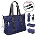 Produktbild BAYTTER® multifunktionale Wickeltasche Set Schultertasche aus Nylon für Flaschen, Windeln, Babykleidung usw. wasserdicht, eine Geldtasche mitgeliefert, schönes Design, BPA-frei und kein Geruch, dunkelblau (blau)