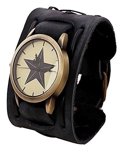 KAIKSO-IN New Style Retro Punk Rock Brown Big breite Lederarmband-Stulpe-Mann-Uhr-Khler (c) KAIKSO-IN New Style Retro Punk Rock Brown Big breite Lederarmband-Stulpe-Mann-Uhr-Khler (c)