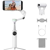 Insta360 Flow 2 Pro Beyaz - Katlanabilir AI Telefon Gimbal, Apple DockKit ile 200'den Fazla Uygulamada İzleme, &Ccedil;ok Kişi İzlem
