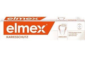 elmex Zahnpasta mit Faltschachtel, 75 ml Pasta do zębów | Pasta do zębów podatnych na próchnicę, tworzy osłonę ochronną z fluorku wapnia, pielęgnacja zębów, remineralizuje szkliwo