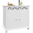 CASARIA® Dresser Jersey With 2 Doors and Shelf | 76x65x35cm | Multi Purpose, Perfect for Bathroom, Living Room, Bedroom, Dining Room | Shoe Storage | Cabinet | Sideboard | Cupboard | White