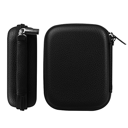Fintie Samsung T3 SSD Tasche Hülle – Kunstleder beschichtete Hard EVA stoßfeste Tragetasche Organisator Schutztasche Reisetasche für Samsung T3 Portable 250GB 500GB 1TB 2TB SSD USB 3.1 Externe Solid State Drive, Schwarz - 7