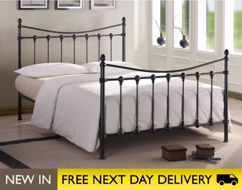 Time Living FLO5BK Florida 5ft King Size Black Metal Bed Bed Frame Only