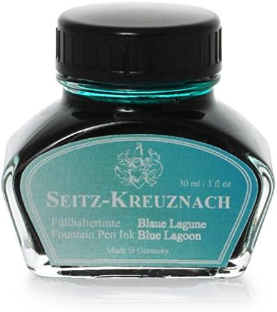 Seitz-Kreuznach Fountain Pen Ink Blue Lagoon, 1 fl oz, Colors of Nature