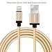 Produktbild Delippo® 3.3ft/1M iPhone Quick Charging Cable Nylon Ummanteltes iPhone 7 Kabel Datenkabel mit Blitz-Anschluss [Apple MFi Zertifiziert] für iPhone 6/6 Plus, iPad Air 2 uswGolden
