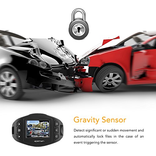 APEMAN Mini Car Camera Dash Cam 1080P Full HD Video Recorder with Sony Sensor, 650NM Lens, WDR, Loop Recording, Motion Detection, Park Monitor and G-Sensor