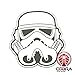 Produktbild 3D PVC Star Wars head stormtrooper patch white with Velcro
