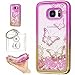Produktbild Hülle Galaxy S7 EDGE (5,5 Zoll) Hülle Transparent Hardcase,3D Galvanotechnik TPU Kreative Liquid Bling Hülle Case Für Samsung Galaxy S7 EDGE (5,5 Zoll),Dynamisch Treibsand Flüssige Fließend Wasser Glitter Sparkle Klar Hart Plastik Tasche Kristall Handytasche Rückseite Hülle Schale Etui Für Samsung Galaxy S7 EDGE (5,5 Zoll) + Schlüsselanhänger (R) (7)