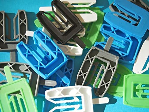 Assortment of 100 Plastic Fork Shims 30x40mm. Thick 1 to 5 mm