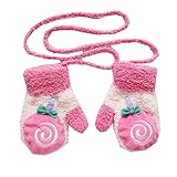 BuyHere Unisex Baby Cartoon Coral Fleece Gloves, Bonbon